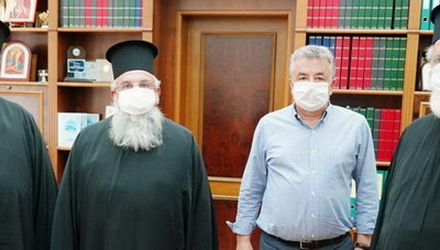 Συνάντηση Περιφερειάρχη Κρήτης με τους Μητροπολίτες Αρκαλοχωρίου-Καστελίου-Βιάνου και Ρεθύμνης-  Αυλοποτάμου