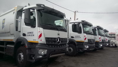 Νέα οχήματα και κάδοι για το Δήμο Χανίων 