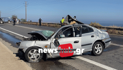 Ηράκλειο: Σοκάρουν οι εικόνες από το τροχαίο δυστύχημα στο ΒΟΑΚ (Φωτο)