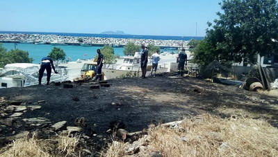 Κρήτη: Μια φωτιά αναστάτωσε το λιμανάκι