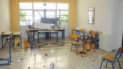 Κρήτη: Σχολείο στο έλεος των βανδάλων (φωτογραφίες)