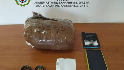 Ηρακλειο: Με πλοίο της γραμμής μετέφερε περίπου ένα κιλό χασίς