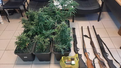 Με όπλα και κάνναβη- Συνελήφθη ένα άτομo