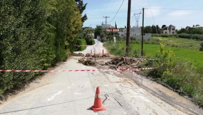 Κλειστή οδός λόγω βλάβης στα Καλέσσα