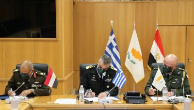 Υπογραφή προγράμματος στρατιωτικής συνεργασίας μεταξύ Ελλάδας, Κύπρου και Αιγύπτου