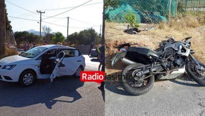 Τροχαίο ατύχημα με τραυματισμό και απεγκλωβισμό στην Ιεράπετρα
