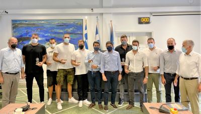 Χανιά: Βράβευση αθλητών της Εθνικής ομάδας Υδατοσφαίρισης για το ασημένιο μετάλλιο στους Ολυμπιακούς