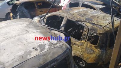 Ηράκλειο: Προβληματίζει η νέα πύρινη κόλαση σε μάντρα αυτοκινήτων