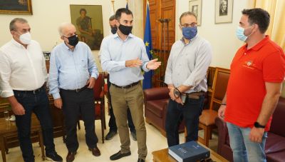 Συνάντηση Βασίλη Λαμπρινού με τον Αλέξη Χαρίτση