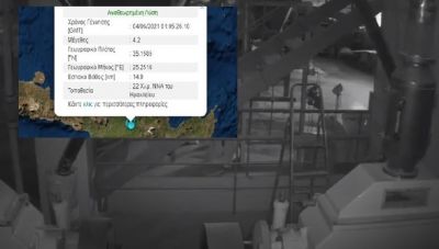 Σεισμική δόνηση 4,2 Ρίχτερ ξύπνησε τους Κρητικούς τα ξημερώματα - Οι στιγμές του σεισμού σε βίντεο!