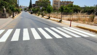 Συντήρηση στις διαβάσεις πεζών της Αμμουδάρας