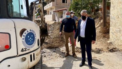 Συνεχίζεται η επέκταση του δικτύου αποχέτευσης στο Δήμο Φαιστού 