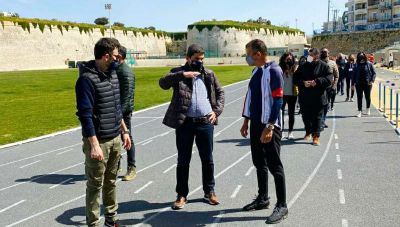 Κοντά στους αθλητές ο Λευτέρης Αυγενάκης
