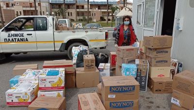 Αποστολή βοήθειας από το Δήμο Πλατανιά προς τους σεισμόπληκτους της Θεσσαλίας