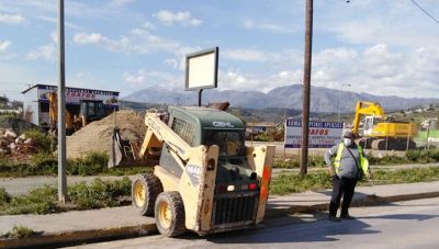 Εργασίες καθαρισμού στους κόμβους Γαζίου προς Ηράκλειο