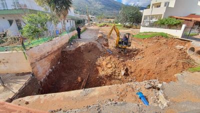 Έργα αποκτάστασης σε Λιμένα Χερσονήσου και Σταλίδα (φωτογραφίες)