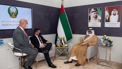 Συνάντηση Χαρδαλιά με τον Υπουργό Επικράτειας των Ηνωμένων Αραβικών Εμιράτων