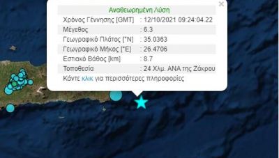 Νέα ισχυρότατη δόνηση με μεγάλη διάρκεια τρομοκράτησε την Ανατολική Κρήτη