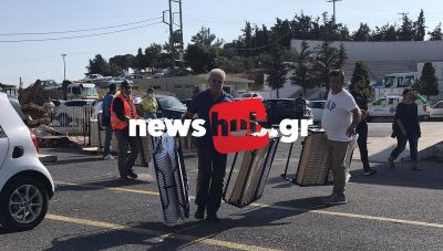 Αρκαλοχώρι: Ήρθαν τα πρώτα ράντζα για τους σεισμόπληκτους για να μην κοιμούνται στα...τσιμέντα (φωτο)