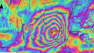 Δορυφορική εικόνα μαρτυρά βύθιση του εδάφους κατά 16,8 εκατοστά στο Αρκαλοχώρι