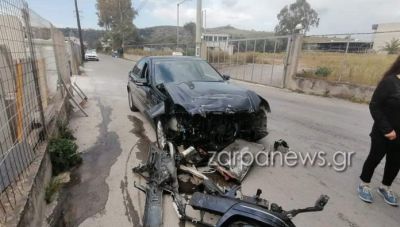 Χανιά: Σφοδρή σύγκρουση ταξί με φορτηγό