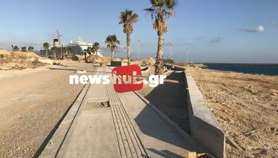 Προχωρά η ανάπλαση στα Θαλασσινά της Ν. Αλικαρνασσού πλην του σημείου με τις αρχαιότητες (ΦΩΤΟ)