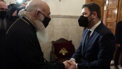 Με τον Αρχιεπίσκοπο ο Νίκος Ανδρουλάκης (βίντεο)