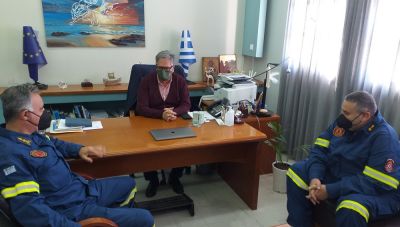 Εθιμοτυπική επίσκεψη του νέου Διοικητή Πυροσβεστικών Υπηρεσιών στον Δήμο Αγίου Νικολάου