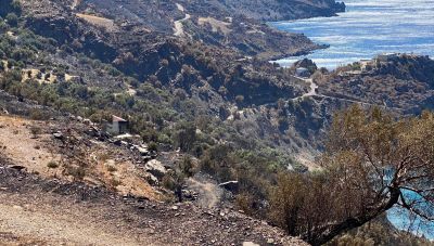 Τεράστιες οι καταστροφές από τη μεγάλη πυρκαγιά που εξακολουθεί να καίει στο νότιο Ρέθυμνο (φωτο & βίντεο)