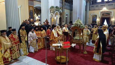 Με λαμπρότητα ο εορτασμός του Αγίου Μηνά στο Ηράκλειο (φωτο. από τη Θ. Λειτουργία και τη Λιτανεία)
