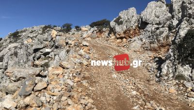 Εικόνες καταστροφής στην κορυφή Κατσονύχι πάνω από το Μέρωνα Αμαρίου, σε περιοχή Natura