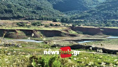Στεγνώνει το Φράγμα Αποσελέμη: Σημεία που άλλοτε κάλυπτε το νερό γίνονται βοσκοτόπι για πρόβατα  (ΦΩΤΟ)