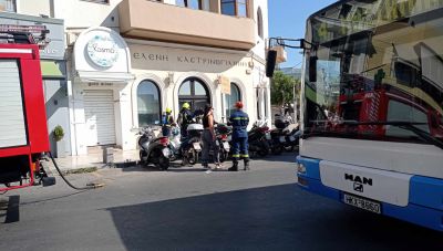 Κινητοποίηση της Πυροσβεστικής στο κέντρο του Ηρακλείου