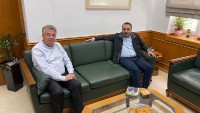 Στην Περιφέρεια Κρήτης, στο ΙΤΕ και στο Τεχνολογικό Πάρκο ο Φραγκίσκος Παρασύρης