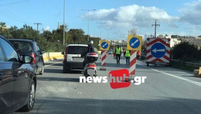 Έργα συντήρησης στον ΒΟΑΚ από Ηράκλειο προς Ρέθυμνο