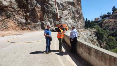 Αυτοψία σε έργα αντιστήριξης πρανών από τον Αντιπεριφερειάρχη Χανίων