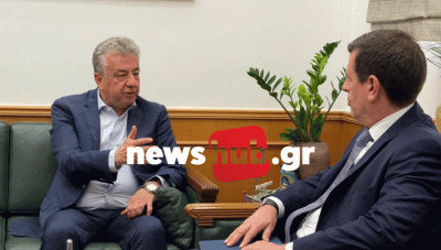 Ηράκλειο: Ο Σταύρος Αρναουτάκης υποδέχτηκε στην Περιφέρεια το Δημήτρη Καιρίδη (Φωτο)