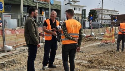 Στο έργο ανάπλασης του κόμβου Τζωράκη ο Δήμαρχος Μαλεβιζίου