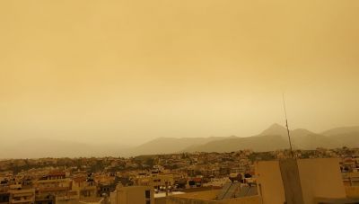 Λαγουβάρδος: Εφτασαν τα 121 km/h οι ριπές του αέρα στην Κρήτη - Συνεχίζεται το σκηνικό με αφρικανική σκόνη και υψηλές θερμοκρασίες