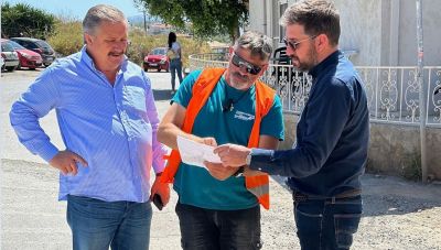 Στο έργο ανάπλασης στην πλατεία Αγίας Μαρίνας στο Τσαλικάκι ο Δήμαρχος Μαλεβιζίου