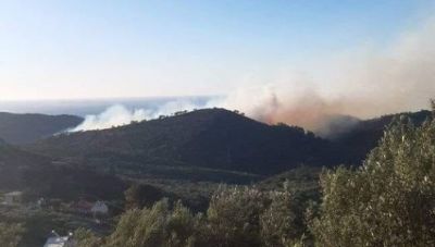 Μεγάλη πυρκαγιά σε εξέλιξη στα Σχινοκάψαλα Ιεράπετρας (βίντεο)