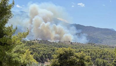 Μέγαρα: Υπό μερικό έλεγχο η δασική πυρκαγιά στο Νέο Μάζι