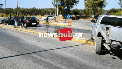 Ηράκλειο: Σοβαρό τροχαίο στη διασταύρωση του Σκαλανίου (Φωτο)