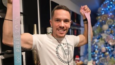 Ο Λευτέρης Πετρούνιας πήρε στο σπίτι του τους κρίκους από τον τελικό των Ολυμπιακών Αγώνων στο Παρίσι