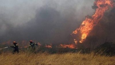 Χανιά - φωτιά: Ισχυρή πυροσβεστική δύναμη πάνω από τα Μεσκλά - Αναμένεται η συνδρομή ελικοπτέρου