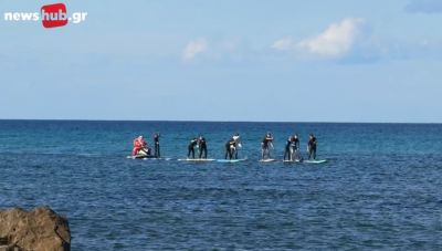 Χερσόνησος: Ο Άγιος Βασίλης ήρθε αρχικά από αέρος και μετά δια... θαλάσσης (Βίντεο)