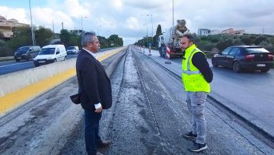 Συνεχίζονται οι εργασίες αλλαγής του ασφαλτοτάπητα επί του ΒΟΑΚ στο τμήμα Γάζι – Γιόφυρος