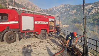 Βιάννος – φωτιά: Χωρίς ενεργό μέτωπο - Παραμένει  δύναμη της πυροσβεστικής (φωτογραφίες)