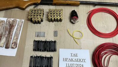 Ηράκλειο: Χειροπέδες σε 36χρονο - Συνελήφθη με ποσότητα ζελατινοδυναμίτιδας και κροτίδες