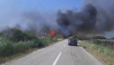 Φωτιά σε χαμηλή βλάστηση στη Ροδόπη - Εκδόθηκε 112 για εκκένωση της περιοχής Αμπελάκια